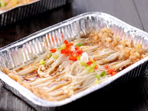 阳江镇锡纸烤金针菇